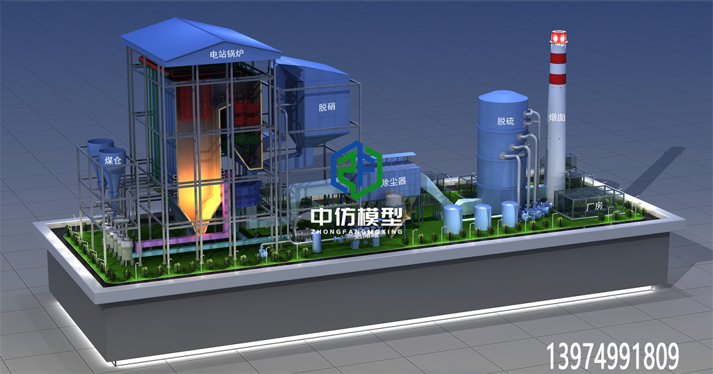 烟气脱硝脱硫动态演示模型