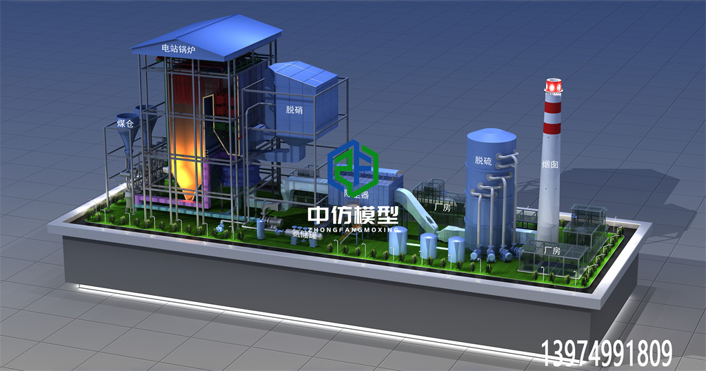 烟气脱硝脱硫动态演示模型